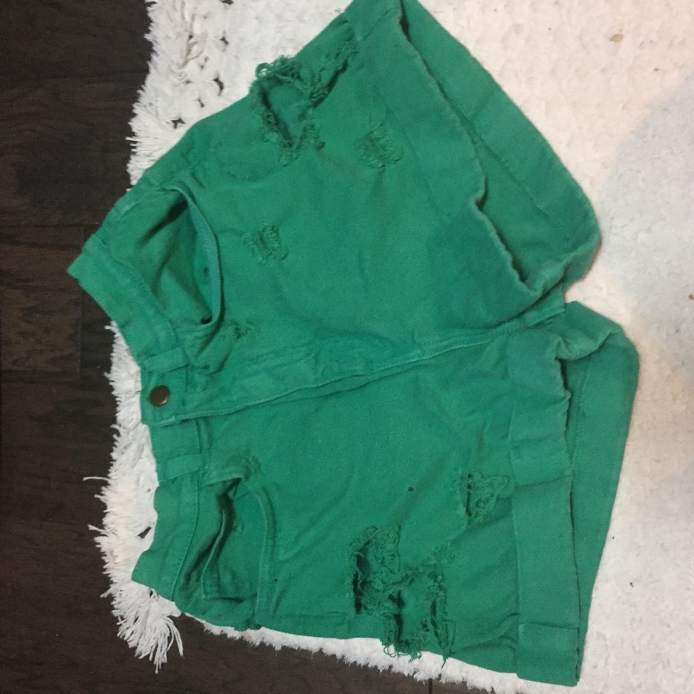 American Apparel Destroyed High waisted shorts